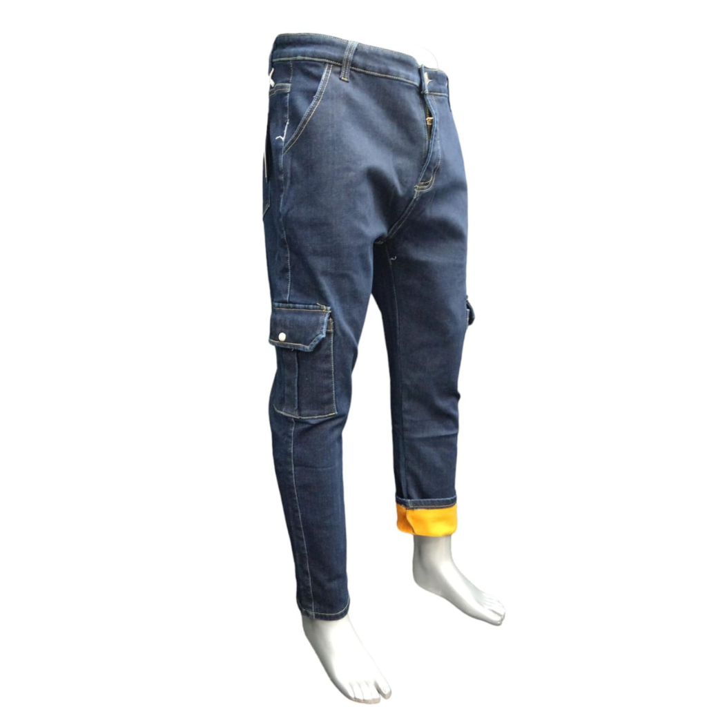 Jeans cargo para hombre, invierno