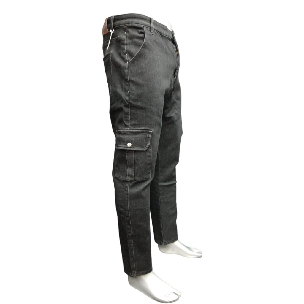 Jeans cargo para hombre, invierno