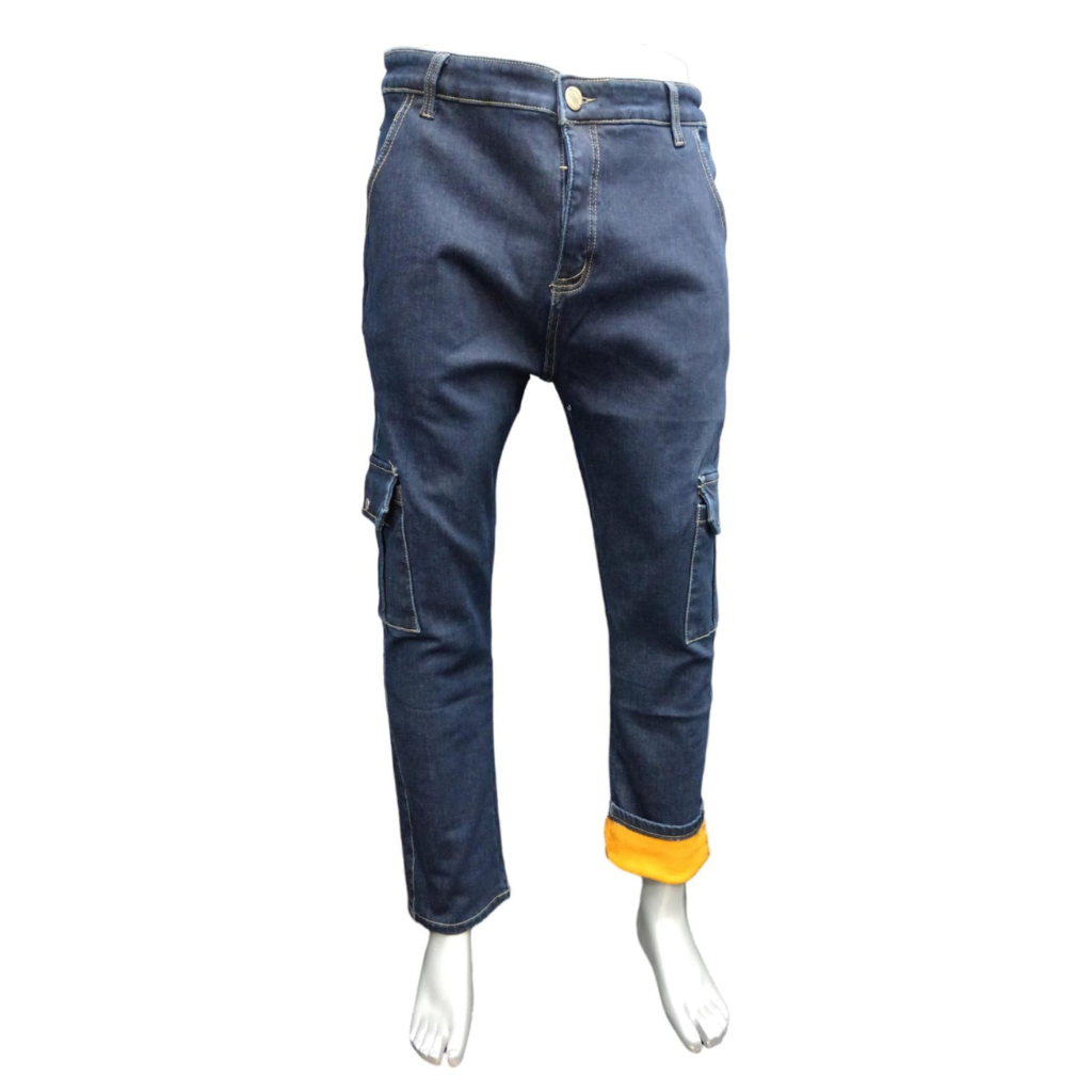 Jeans cargo para hombre, invierno