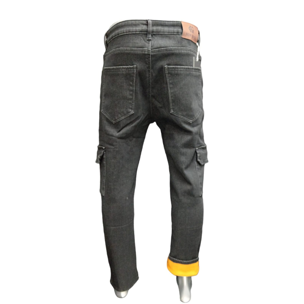 Jeans cargo para hombre, invierno