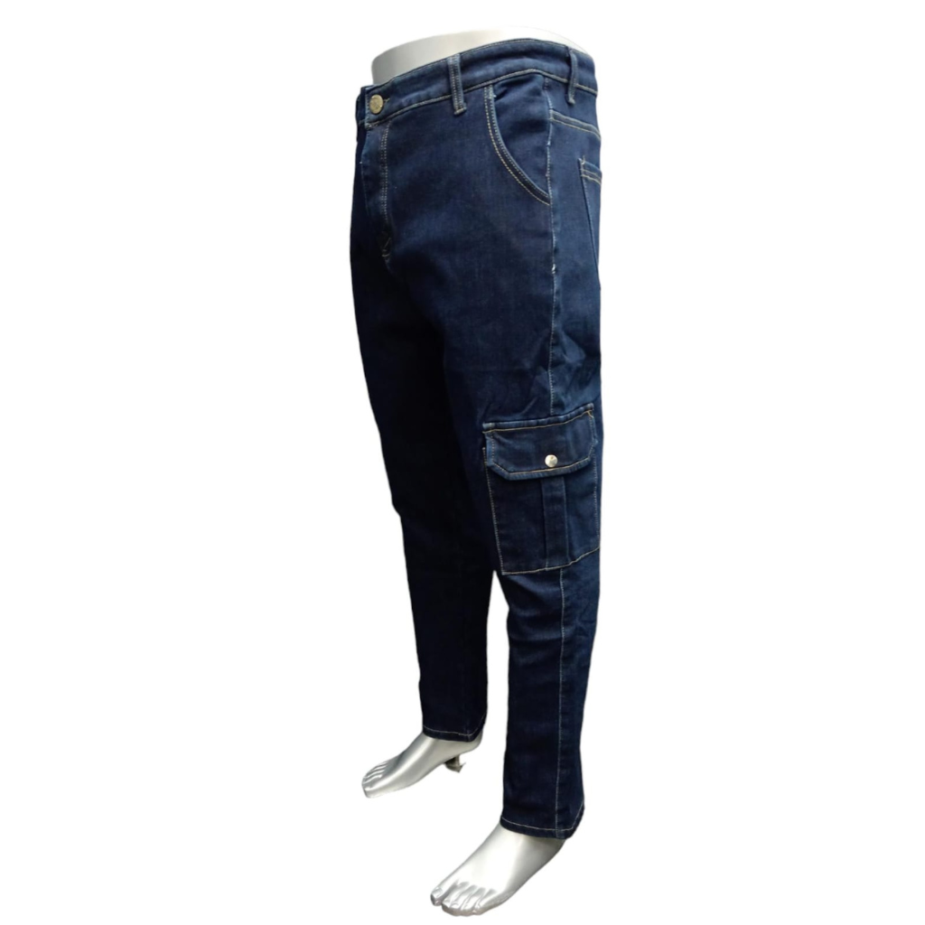 Jeans cargo para hombre, invierno