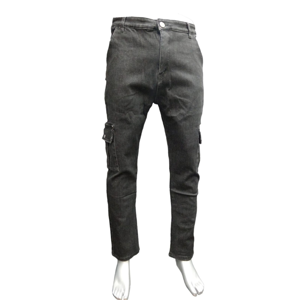 Jeans cargo para hombre, invierno